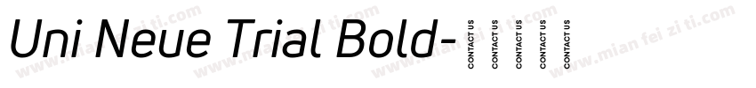 Uni Neue Trial Bold字体转换